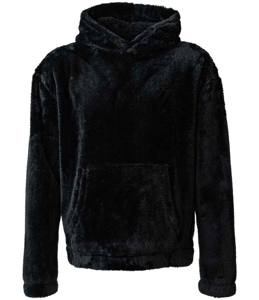 Brand Lab Unisex Fluffy Fleece Hoodie | Black