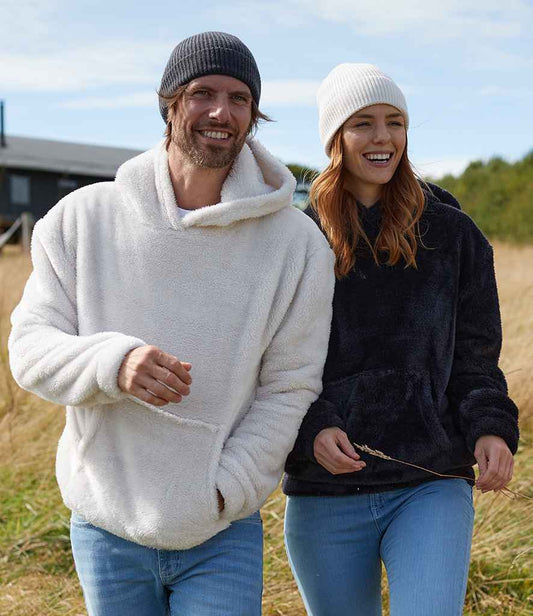 Brand Lab Unisex Fluffy Fleece Hoodie | Black
