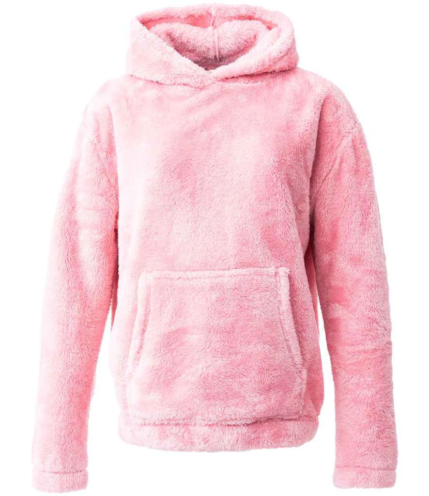 Brand Lab Unisex Fluffy Fleece Hoodie | Blush Pink