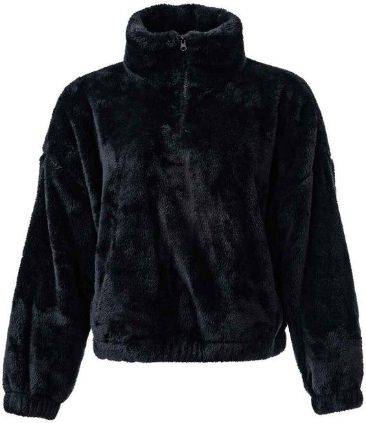 Brand Lab Ladies Fluffy 1/4 Zip Fleece | Black