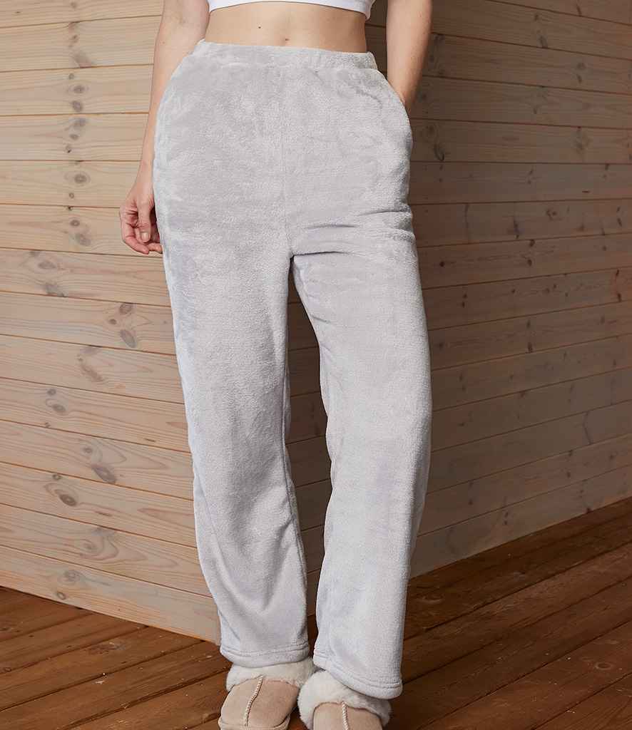 Brand Lab Ladies Plush Fleece Lounge Trousers | Silver Grey