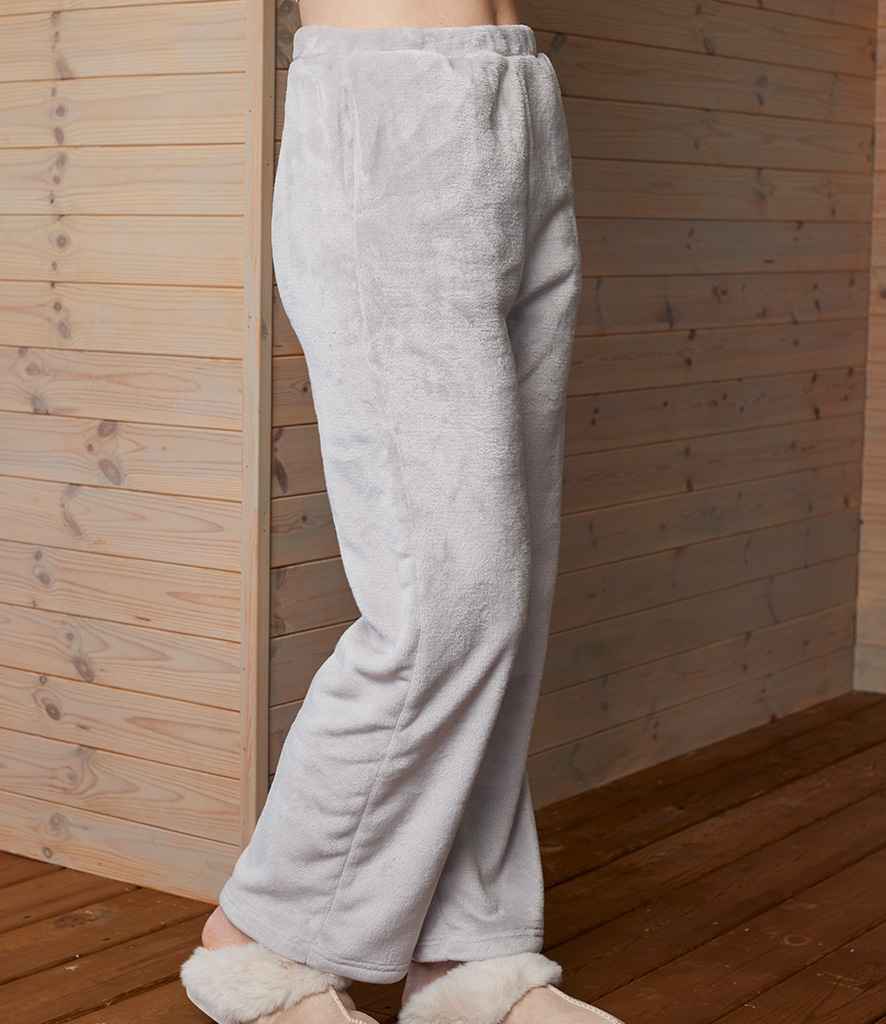 Brand Lab Ladies Plush Fleece Lounge Trousers | Silver Grey