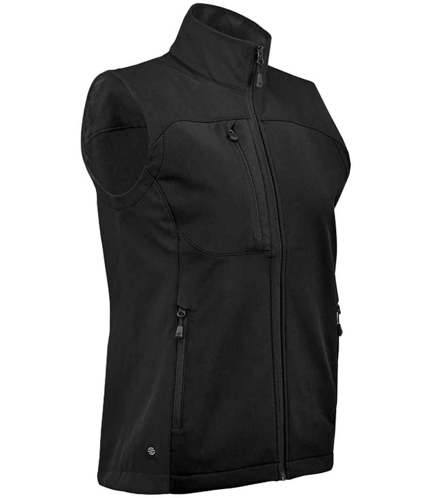 Stormtech Ladies Cascades Soft Shell Bodywarmer | Black/Black
