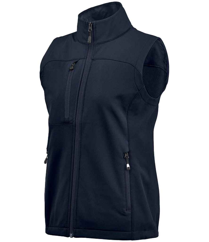 Stormtech Ladies Cascades Soft Shell Bodywarmer | Navy/Navy