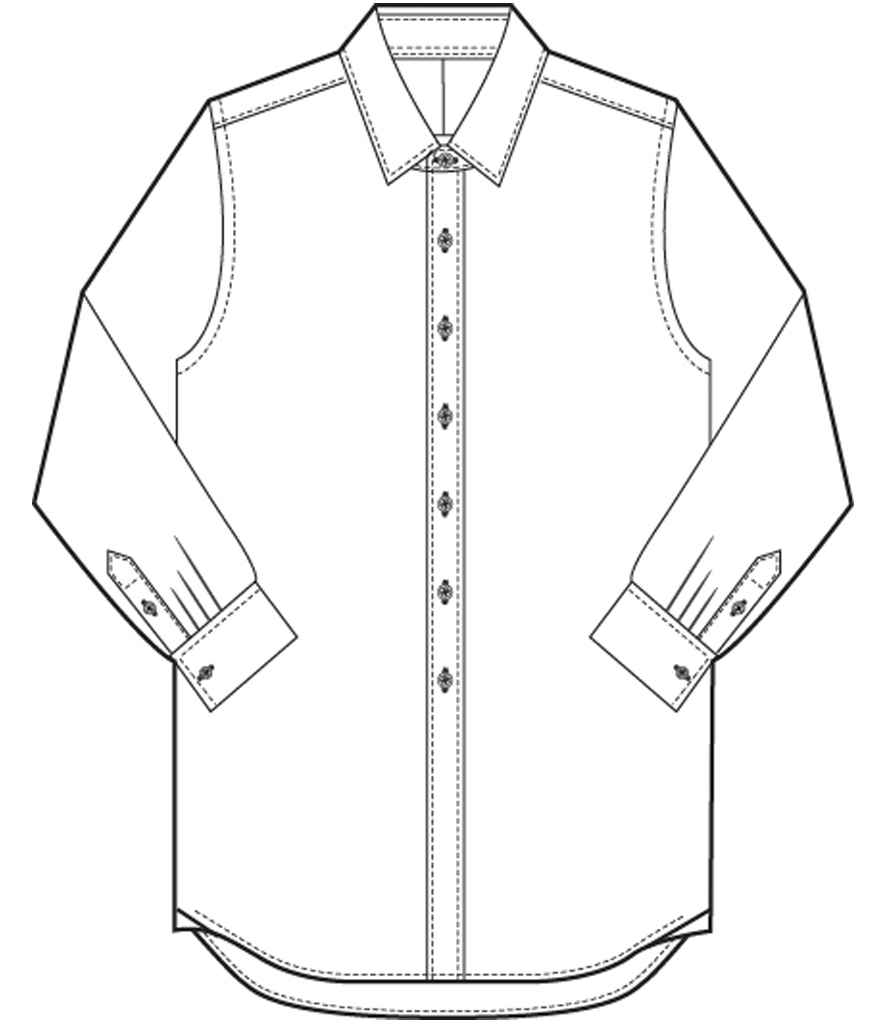 Brook Taverner Andora Long Sleeve Herringbone Shirt | White Herringbone