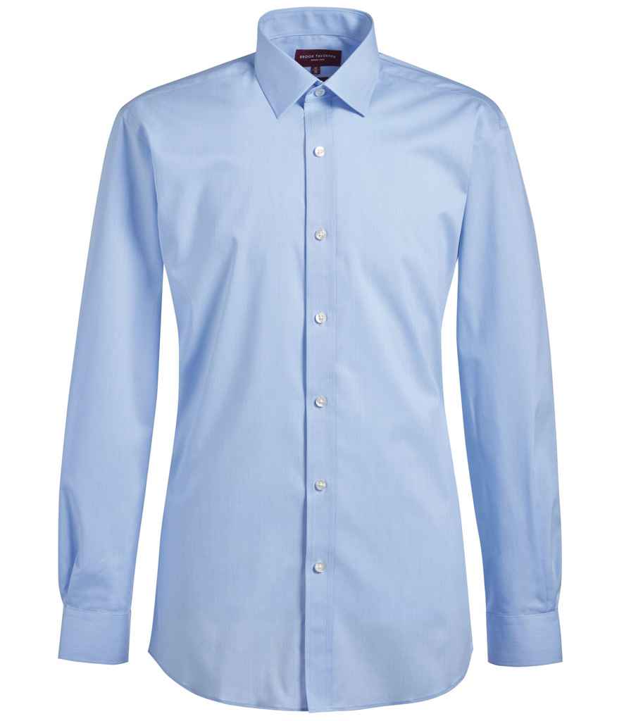 Brook Taverner Pisa Long Sleeve Slim Fit Shirt | Sky Blue