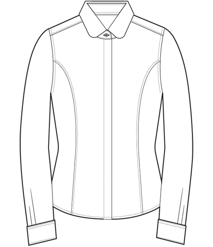 Brook Taverner Ladies Trevi Long Sleeve Poplin Shirt | Sky Blue