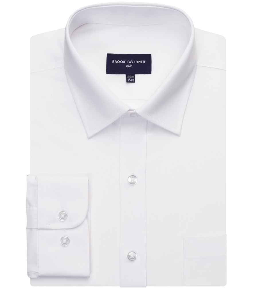 Brook Taverner Juno Long Sleeve Poplin Shirt | White