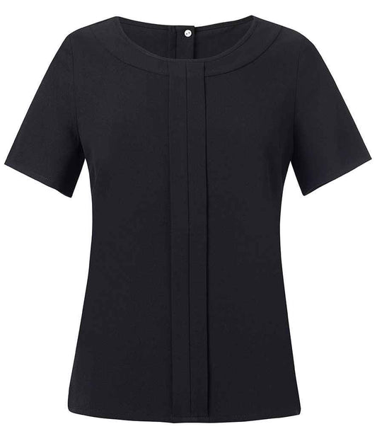 Brook Taverner Ladies Verona Short Sleeve Shirt | Black