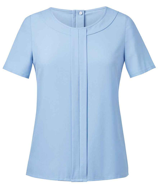 Brook Taverner Ladies Verona Short Sleeve Shirt | Sky Blue