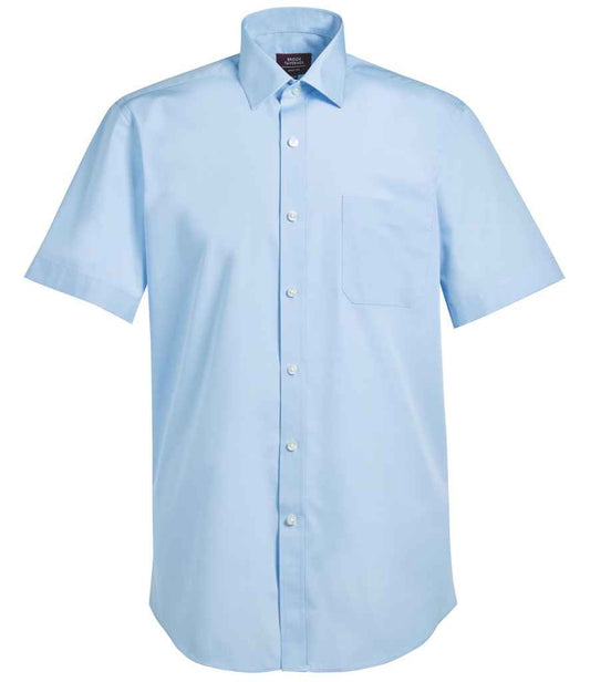Brook Taverner Rosello Short Sleeve Poplin Shirt | Blue