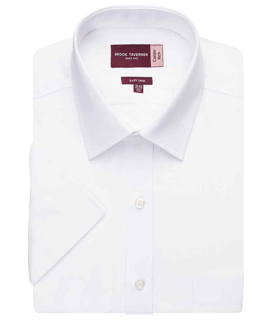 Brook Taverner Rosello Short Sleeve Poplin Shirt | White