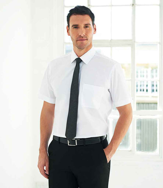 Brook Taverner Rosello Short Sleeve Poplin Shirt | White