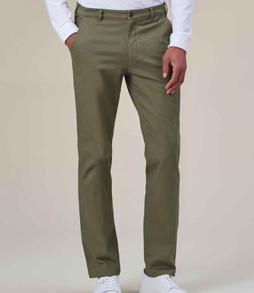 Brook Taverner Miami Slim Fit Chino Trousers | Olive Green