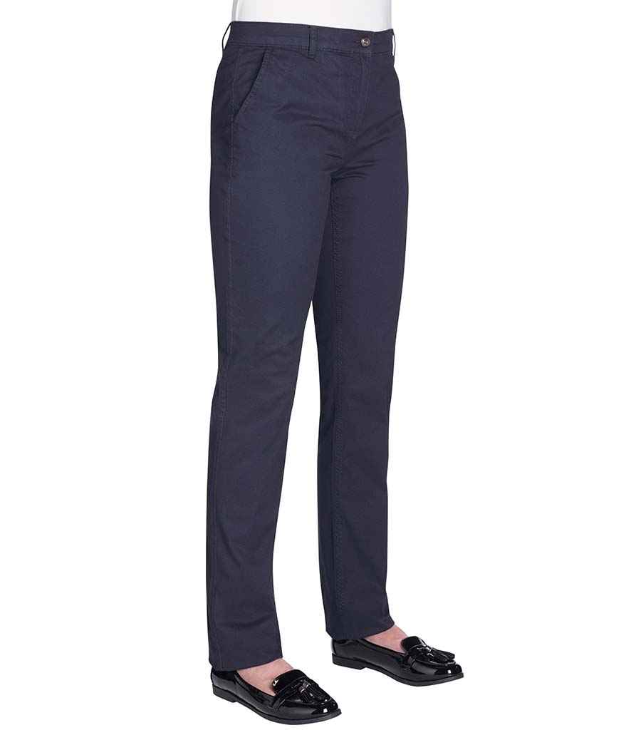 Brook Taverner Ladies Houston Slim Leg Chino Trousers | Navy