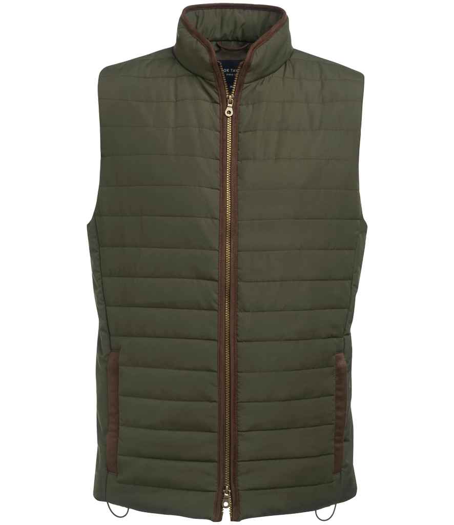 Brook Taverner Tampa Quilted Gilet | Olive Green