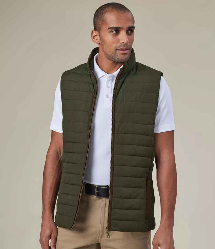 Brook Taverner Tampa Quilted Gilet | Olive Green