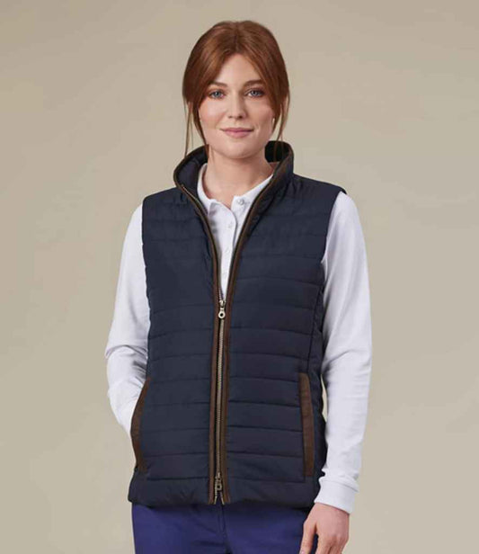 Brook Taverner Ladies Madison Quilted Gilet | Navy