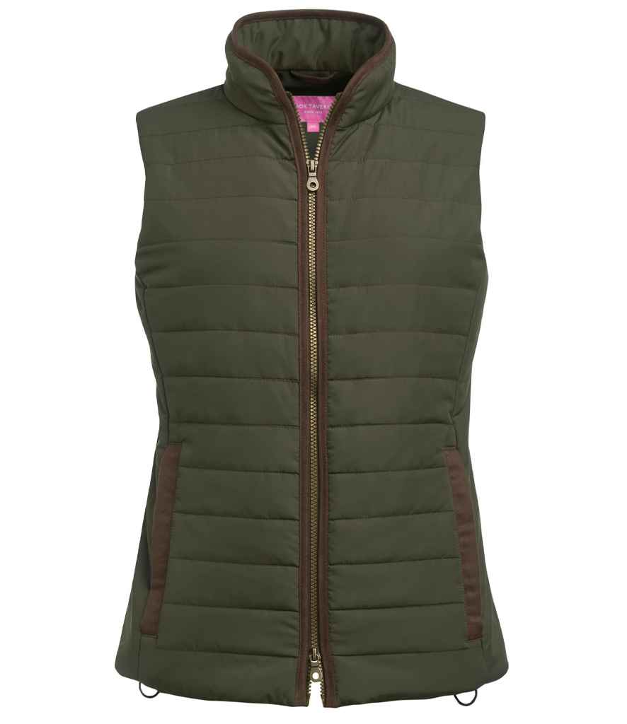 Brook Taverner Ladies Madison Quilted Gilet | Olive Green