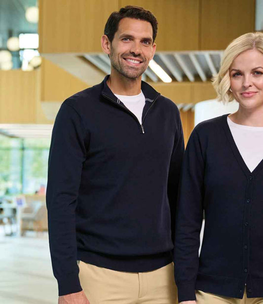Brook Taverner Copenhagen 1/4 Zip Jumper | Navy