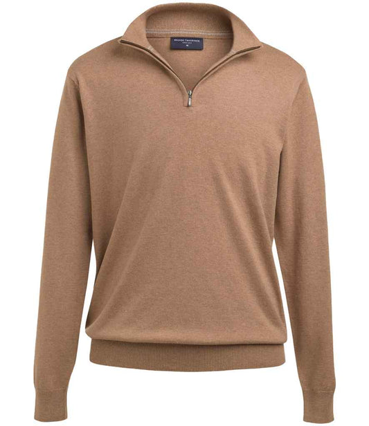 Brook Taverner Copenhagen 1/4 Zip Jumper | Oatmeal
