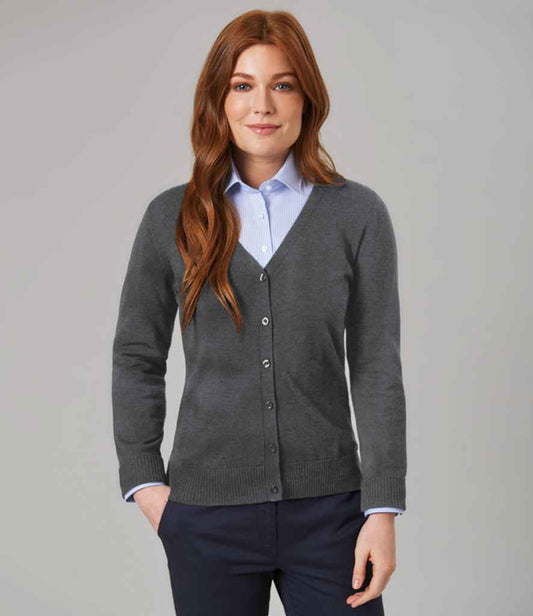 Brook Taverner Ladies Augusta V Neck Cardigan | Charcoal