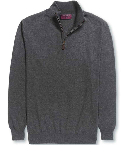 Brook Taverner Dallas 1/4 Zip Jumper | Charcoal