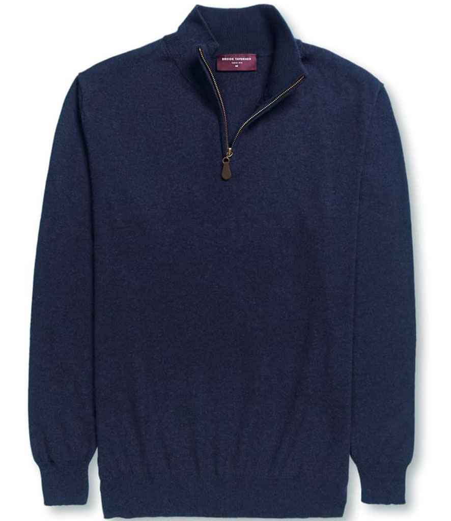 Brook Taverner Dallas 1/4 Zip Jumper | Navy