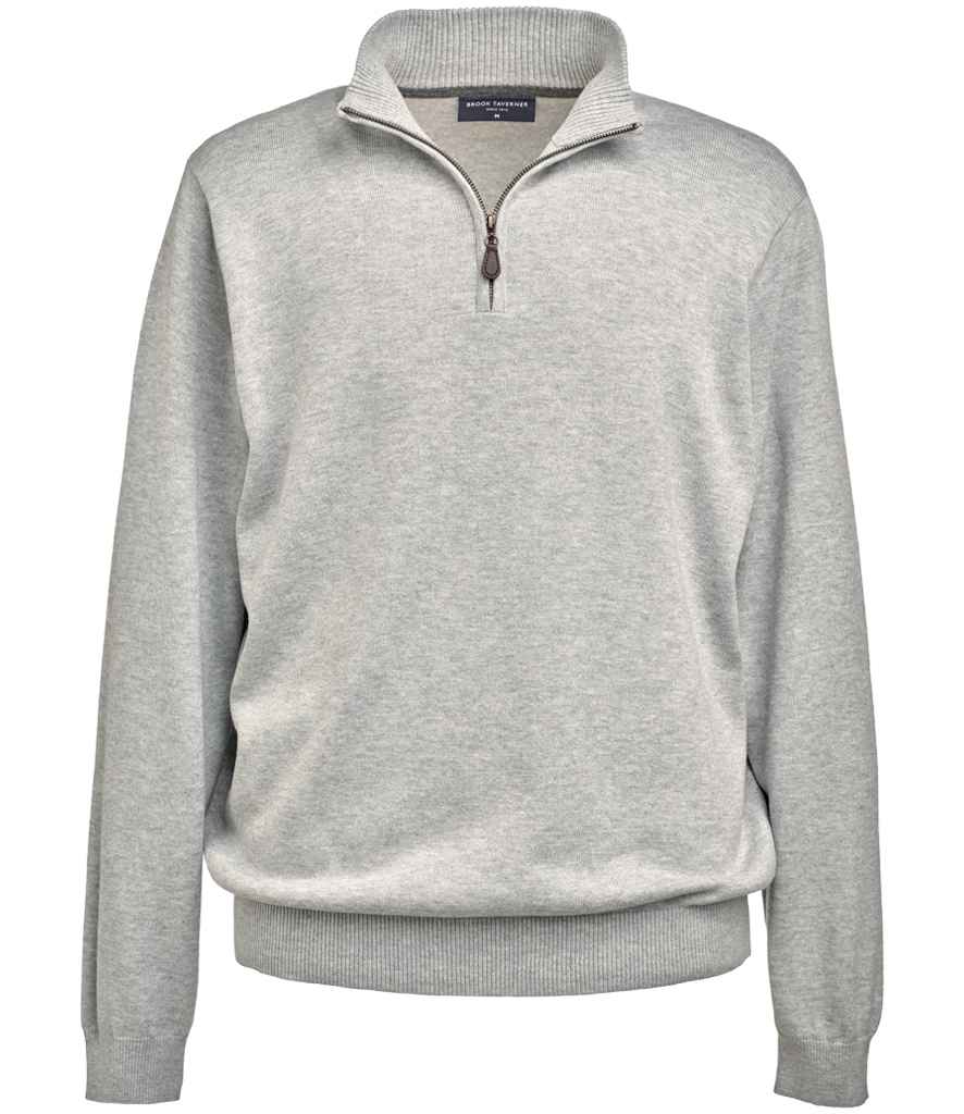 Brook Taverner Dallas 1/4 Zip Jumper | Silver