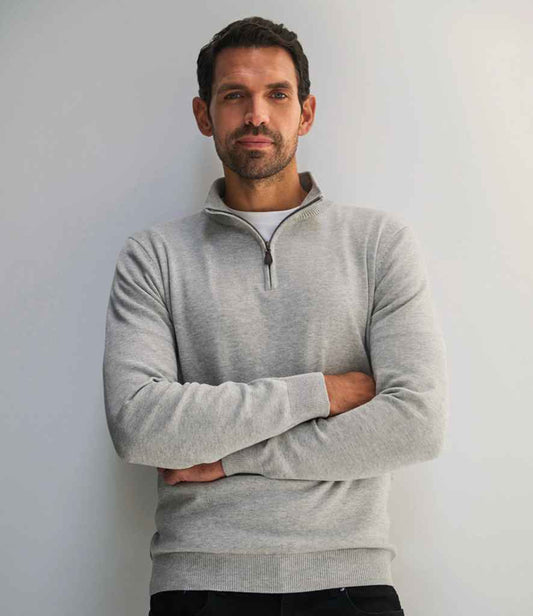 Brook Taverner Dallas 1/4 Zip Jumper | Silver