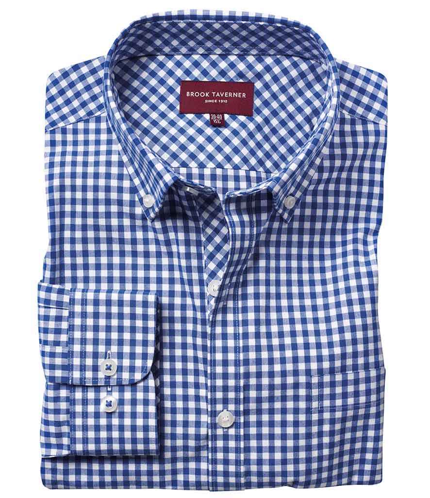Brook Taverner Montana Gingham Long Sleeve Shirt | Blue