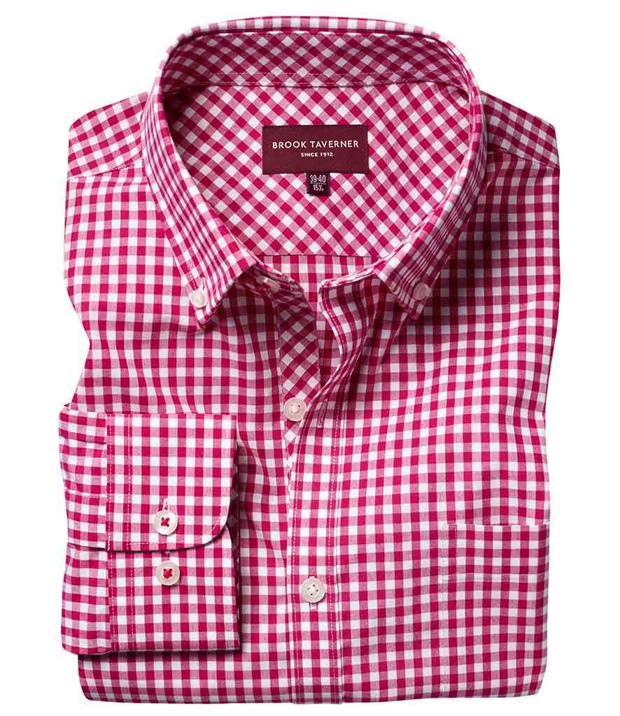 Brook Taverner Montana Gingham Long Sleeve Shirt | Red