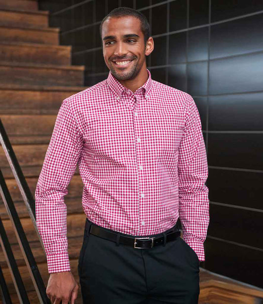 Brook Taverner Montana Gingham Long Sleeve Shirt | Red