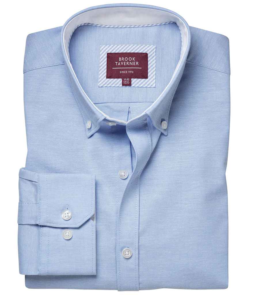 Brook Taverner Lawrence Long Sleeve Stretch Oxford Shirt | Sky Blue