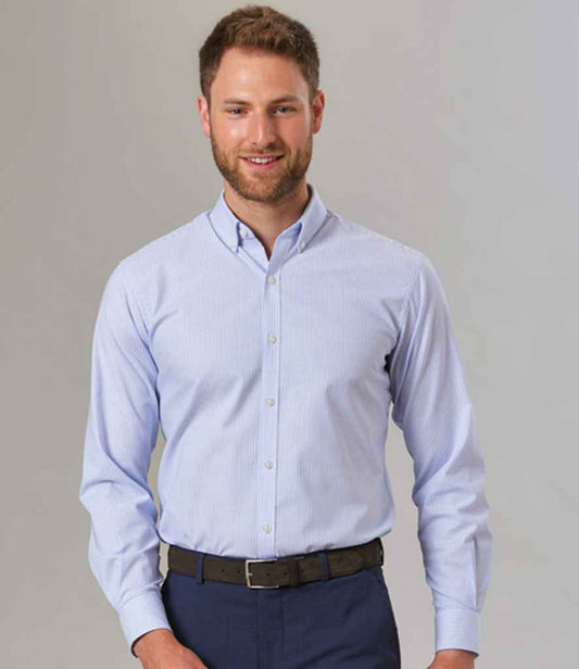 Brook Taverner Lawrence Long Sleeve Stretch Oxford Shirt | Sky Blue