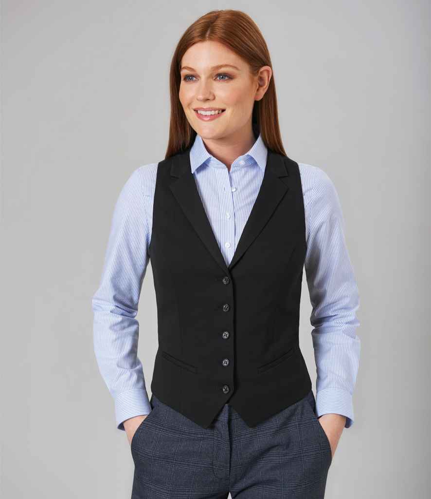 Brook Taverner Ladies Mirabel Long Sleeve Stretch Oxford Shirt | Sky Blue Stripe