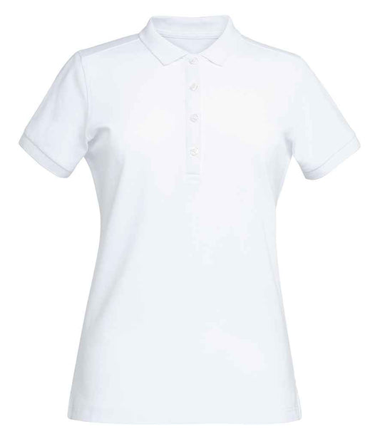 Brook Taverner Ladies Arlington Premium Cotton Polo Shirt | White