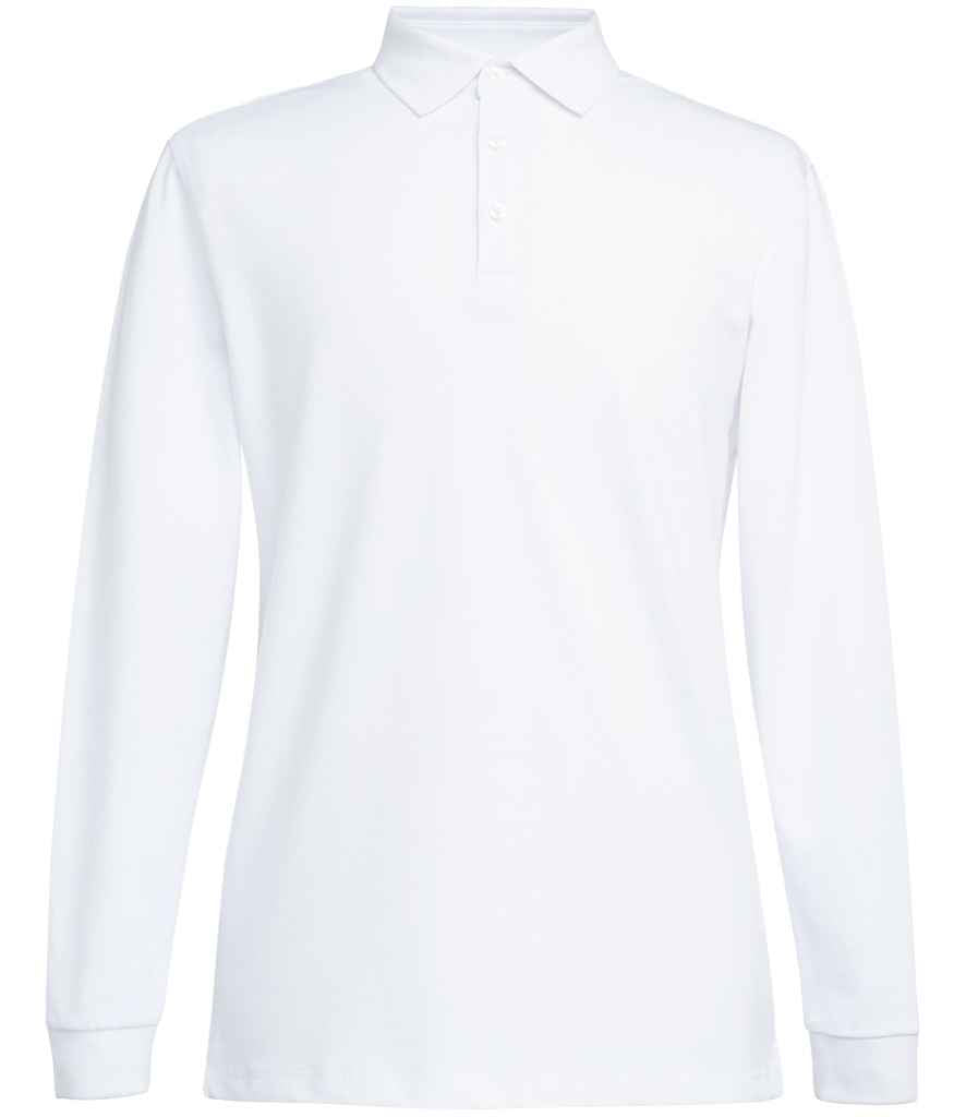 Brook Taverner Frederick Long Sleeve Polo Shirt | White