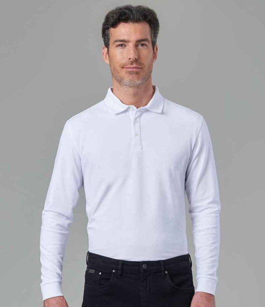 Brook Taverner Frederick Long Sleeve Polo Shirt | White
