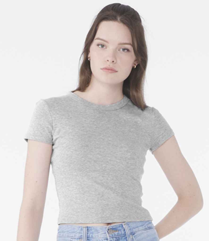 Bella Ladies Micro Rib Baby T-Shirt | Athletic Heather