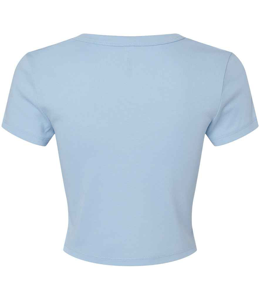 Bella Ladies Micro Rib Baby T-Shirt | Solid Baby Blue Blend