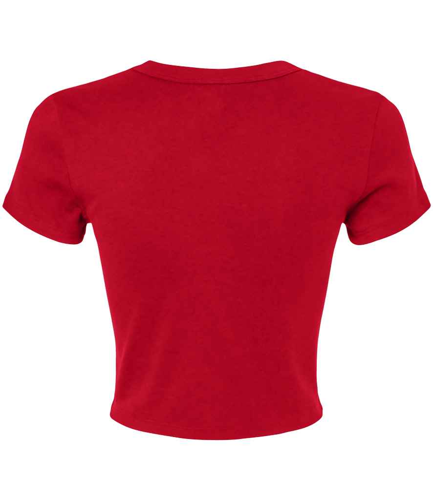 Bella Ladies Micro Rib Baby T-Shirt | Solid Red Blend