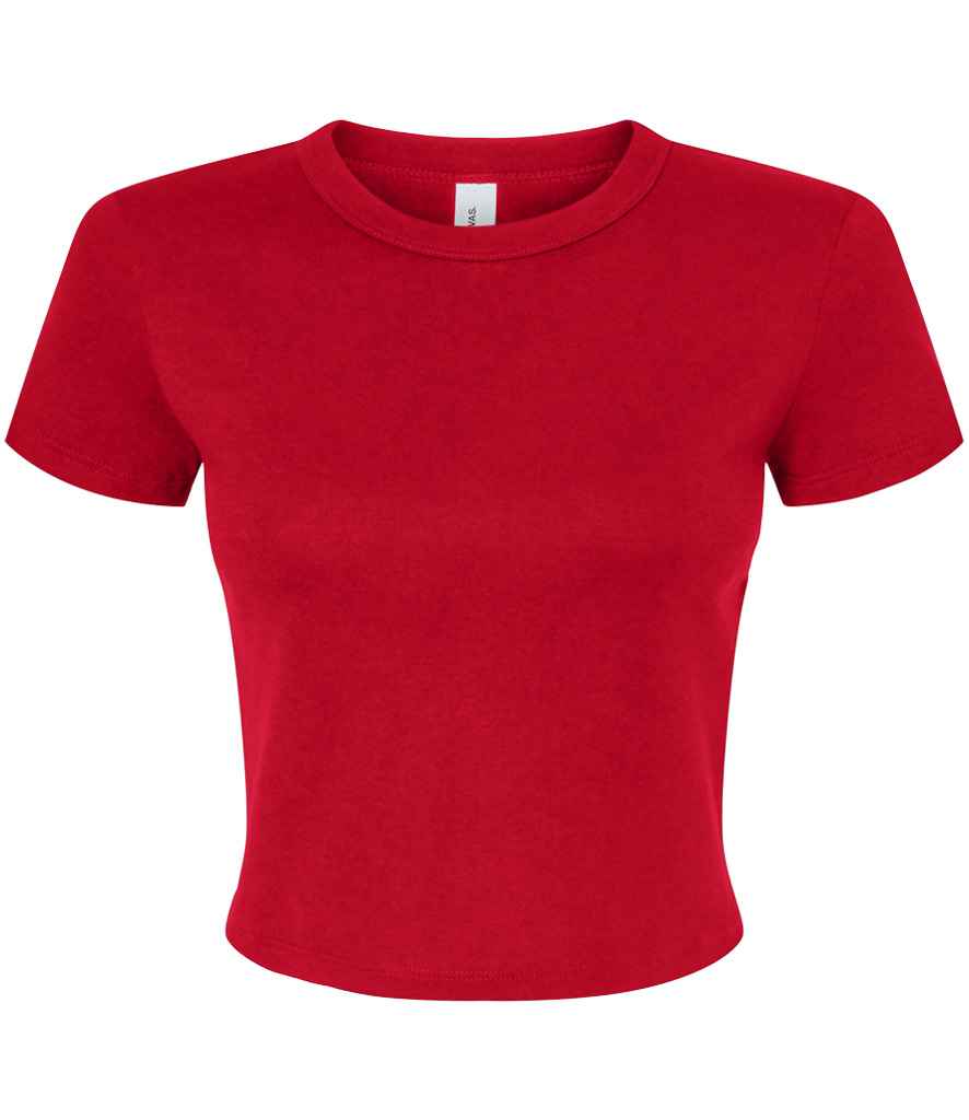 Bella Ladies Micro Rib Baby T-Shirt | Solid Red Blend