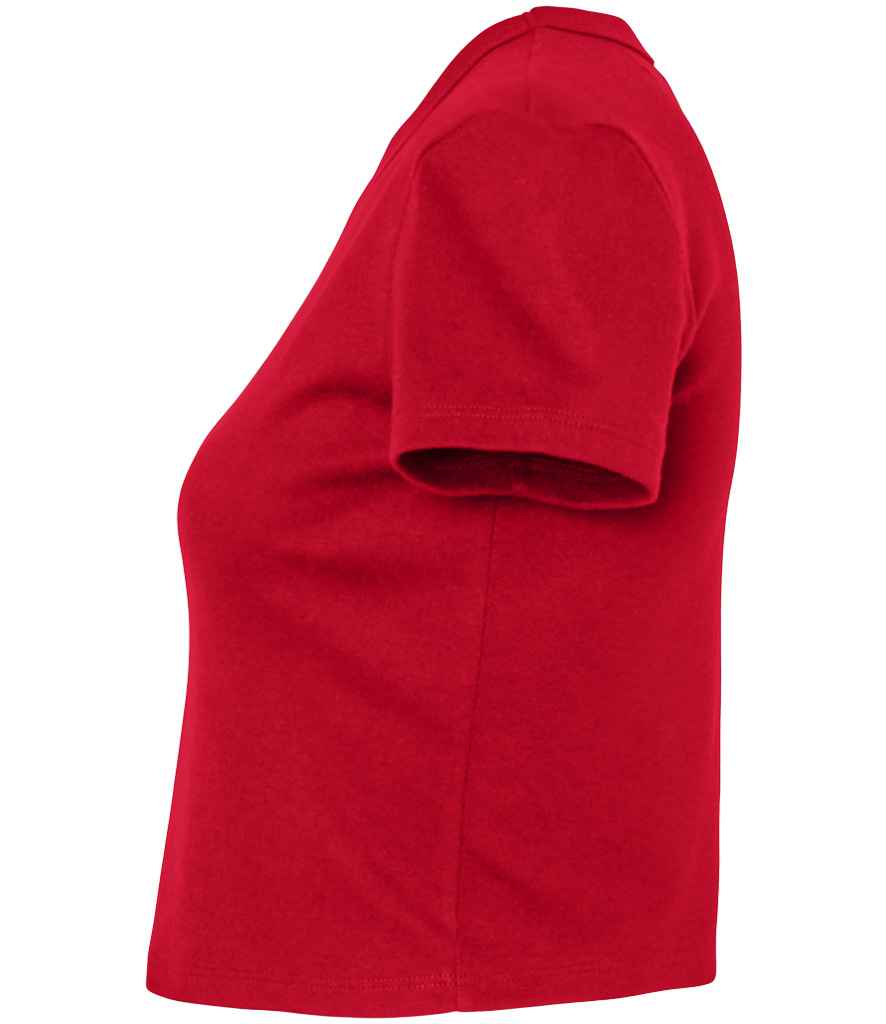 Bella Ladies Micro Rib Baby T-Shirt | Solid Red Blend