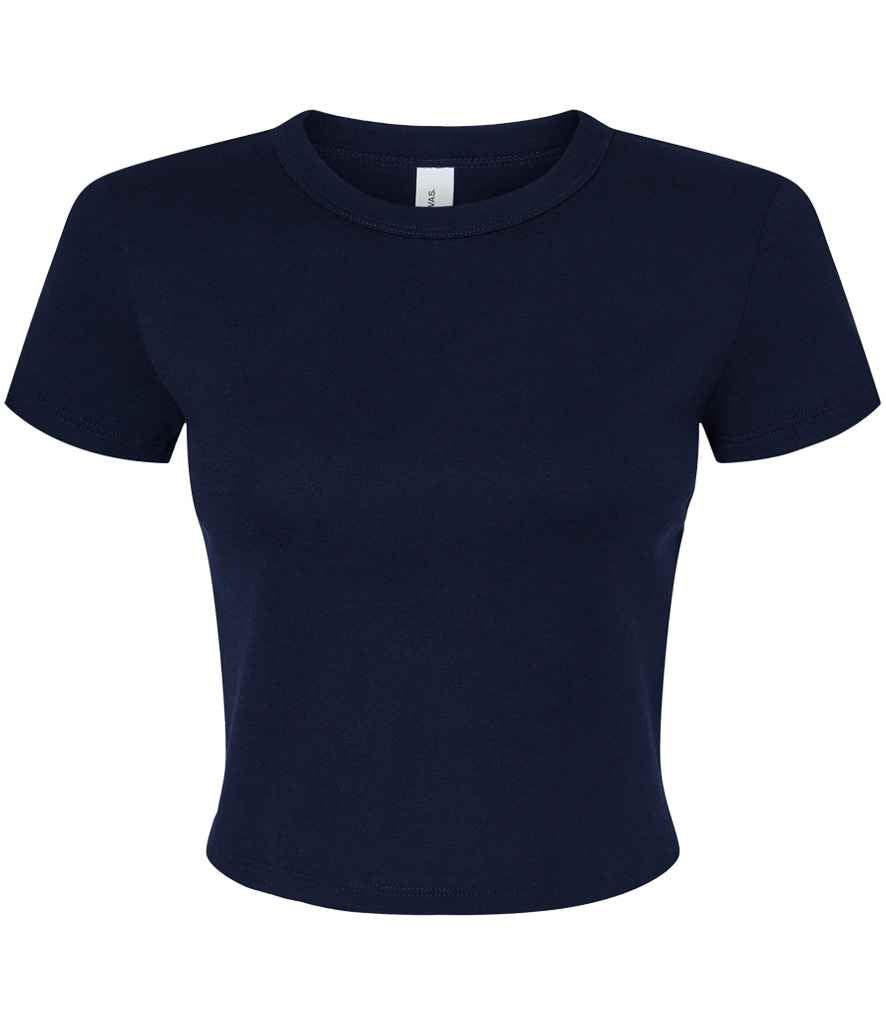 Bella Ladies Micro Rib Baby T-Shirt | Solid Navy Blend