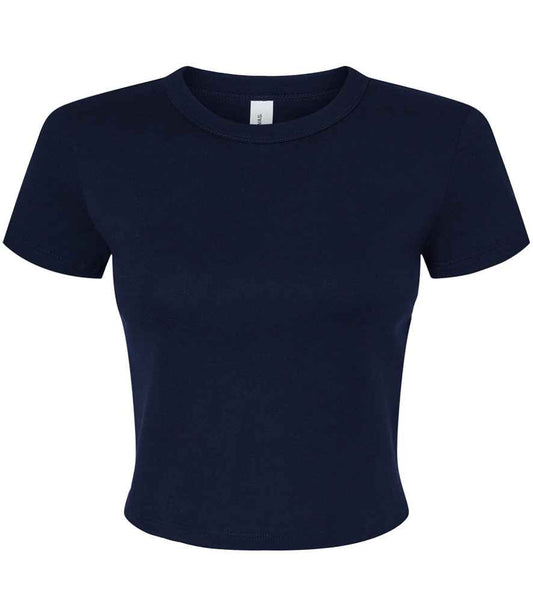 Bella Ladies Micro Rib Baby T-Shirt | Solid Navy Blend
