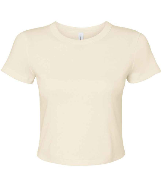 Bella Ladies Micro Rib Baby T-Shirt | Solid Natural Blend
