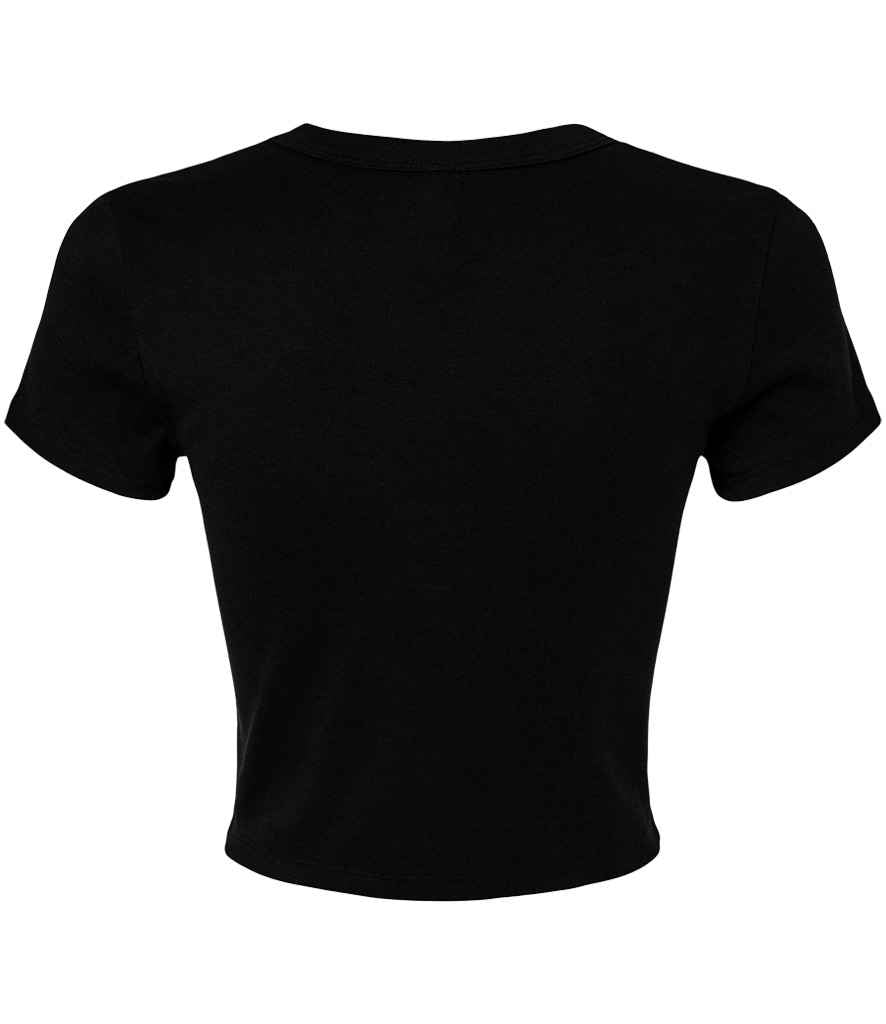 Bella Ladies Micro Rib Baby T-Shirt | Solid Black Blend