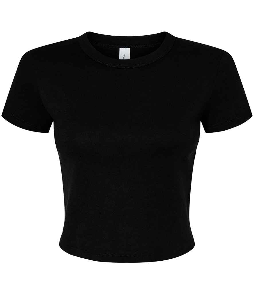 Bella Ladies Micro Rib Baby T-Shirt | Solid Black Blend