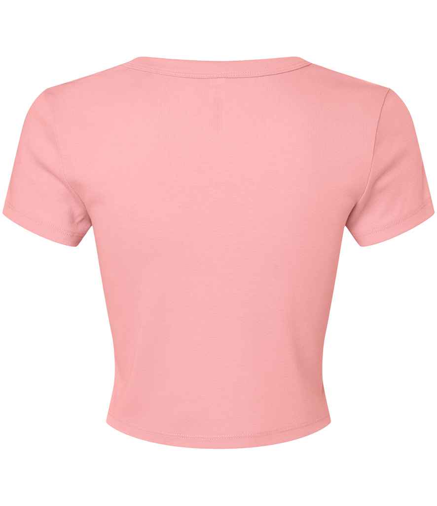 Bella Ladies Micro Rib Baby T-Shirt | Solid Pink Blend